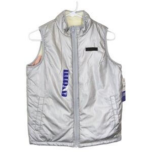 Buffalo David Bitton reversible metallic vest and pockets full zipper Size Large